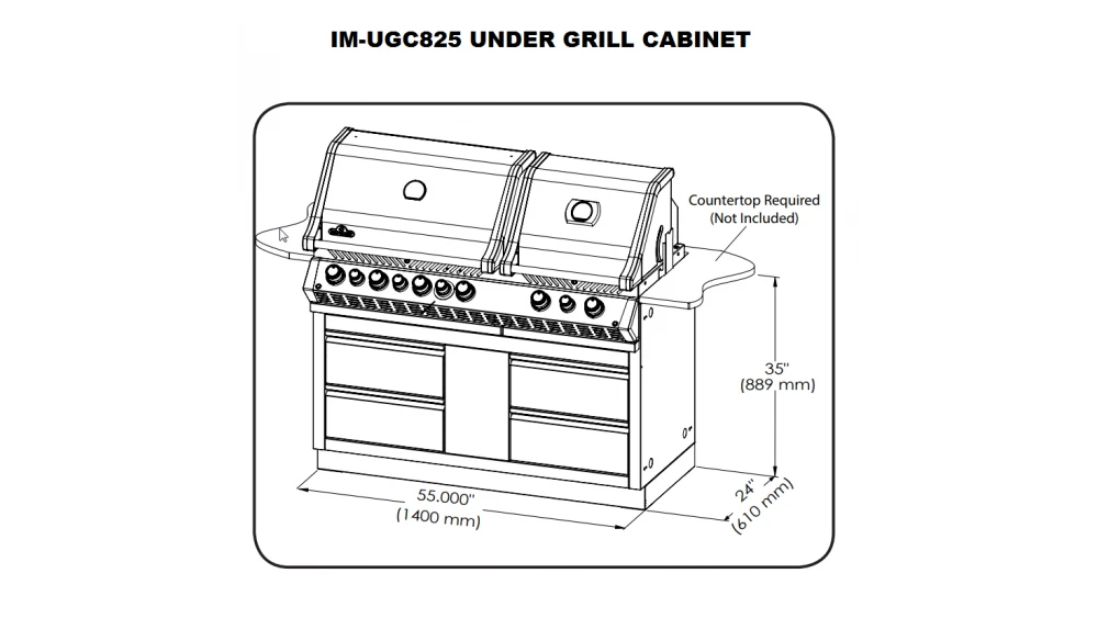 Napoleon Oasis 400 - PRO825 - Island Gas BBQ - Free Rotisserie 4 Napoleon Oasis 400 - PRO825 - Island Gas BBQ - Free Rotisserie - Image 4
