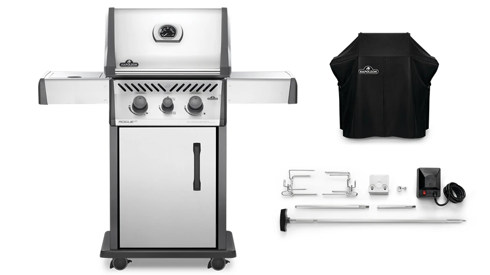Napoleon Rogue RXT365SIBPSS-1-GB Gas BBQ - Free Cover & Rotisserie 1 Napoleon Rogue RXT365SIBPSS-1-GB Gas BBQ - Free Cover & Rotisserie
