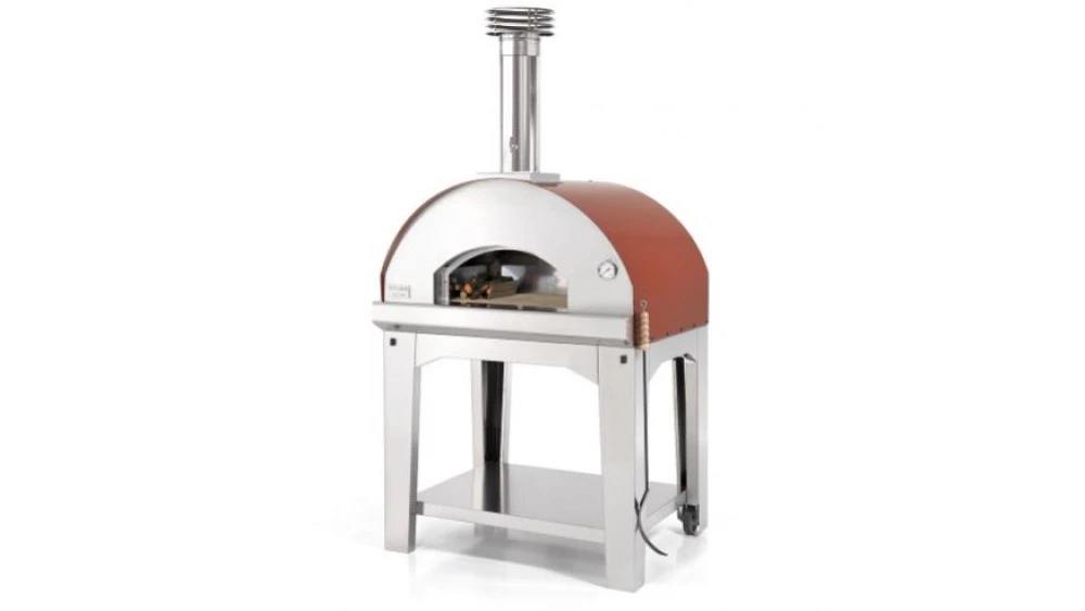 Fontana - Mangiafuoco Wood Pizza Oven With Trolley - Rosso 1 Fontana - Mangiafuoco Wood Pizza Oven With Trolley - Rosso