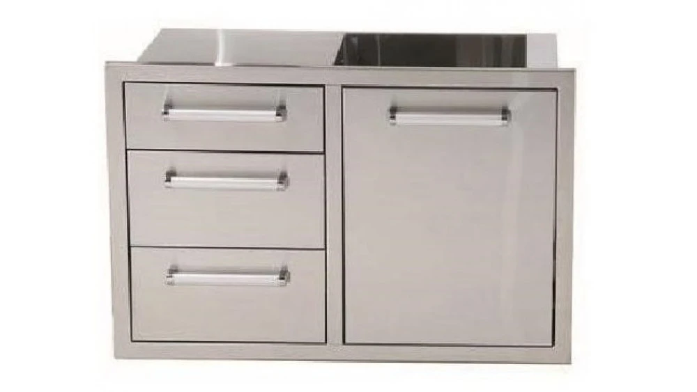 Whistler Grills Stainless Steel Triple Drawer And Waste Combo 1 Whistler Grills Stainless Steel Triple Drawer And Waste Combo
